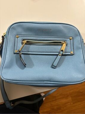 Liz Claiborne Powder Blue Crossbody Bag with Gold Hardware